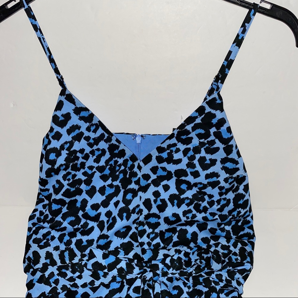 NWT BANANA REPUBLIC LEOPARD WIDE LEG CROPPED JUMPSUIT SIZE 4 - Picture 5 of 14